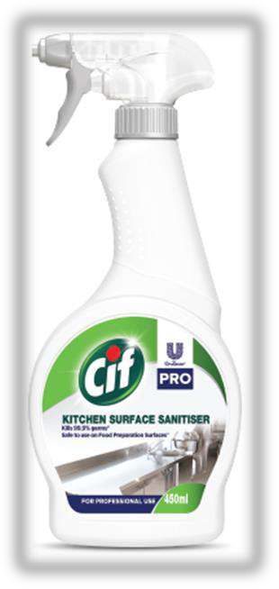 Cif Kitchen Surface Sanitiser 450ml
